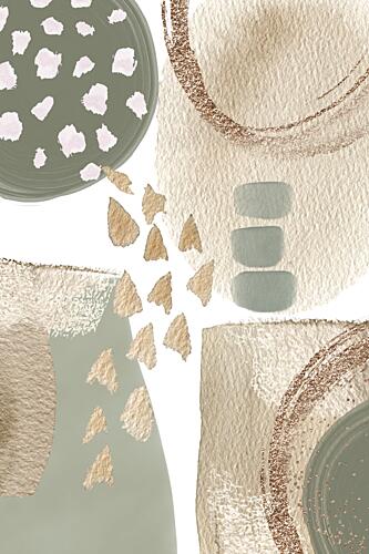 Abstract Earthy Shapes Art Print