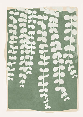 Organic Green Foliage Art Print