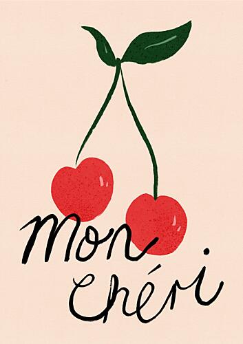 Mon Cheri Cherries Art Print