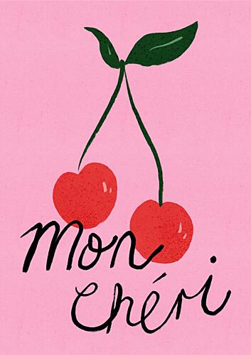 Mon Cheri Cherries Art Print