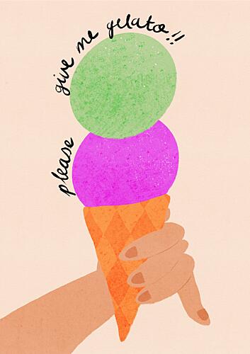 Please Give Gelato Art Print