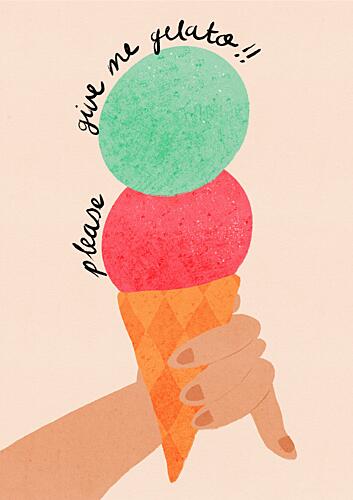Sweet Gelato Please Art Print