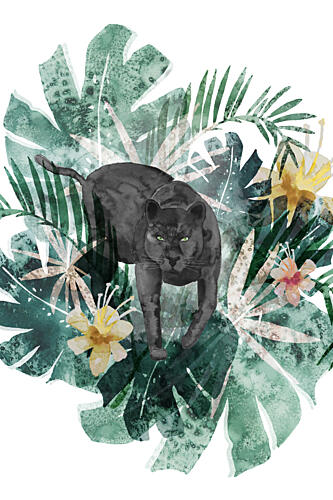 Mysterious Jungle Panther Art Print