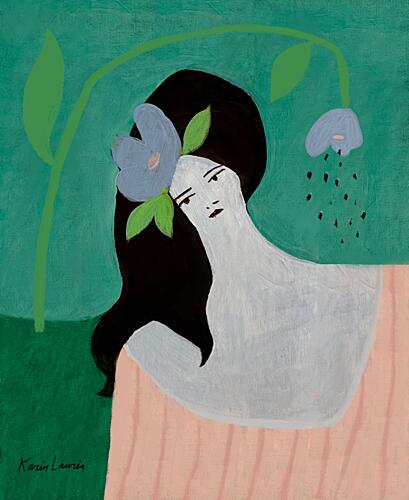 Blue Flower Reverie Art Print
