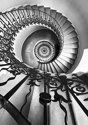 Elegant Spiral Staircase Art Print by Kimio Kobayashi