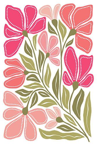 Vibrant Pink Blooms Art Print