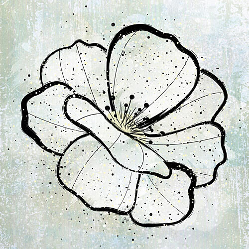 Elegant Floral Sketch Art Print