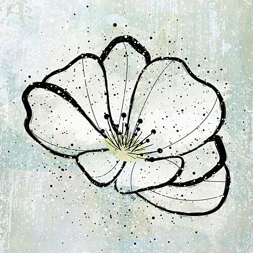 Elegant Flower Sketch Art Print