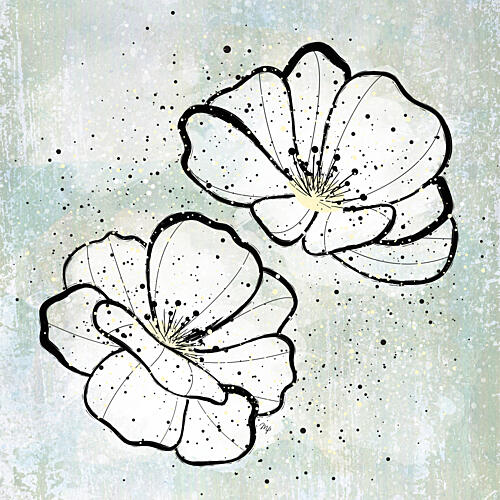 Delicate Speckled Blooms Art Print