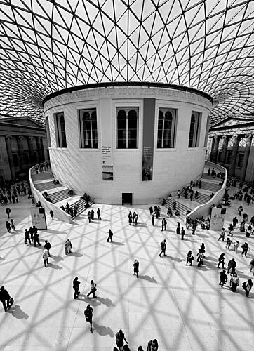 British Museum Grand Court Art Print by Kimio Kobayashi