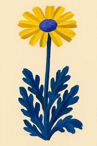 Vibrant Yellow Daisy Art Print