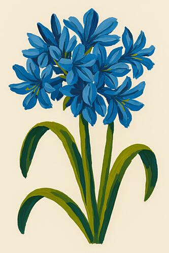 Vibrant Blue Bloom Art Print
