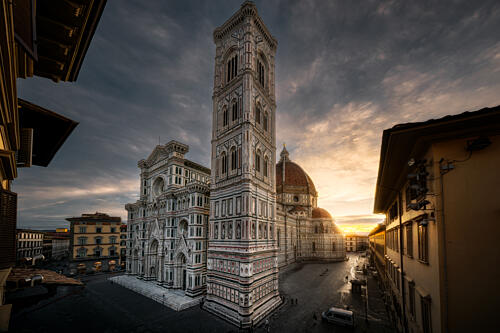 Florence Duomo Sunrise Art Print by Jo Gen