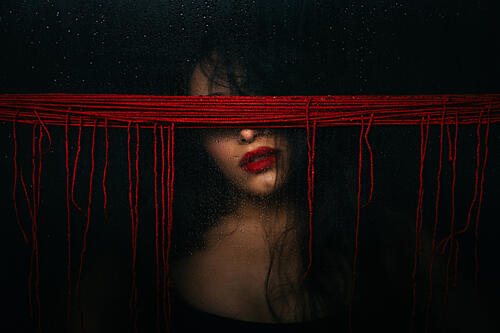 Red Thread Mystery Art Print by M. Emre Erol