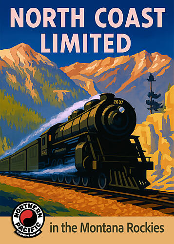 Vintage Mountain Express Art Print