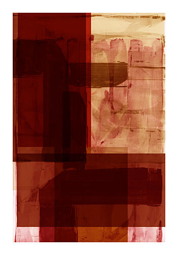 Deep Red Abstraction Art Print by Cartissi