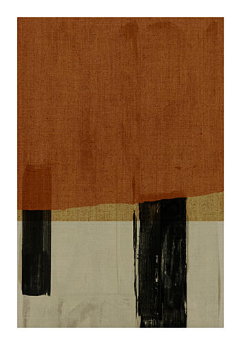 Terracotta Abstract Forms Art Print by Cartissi
