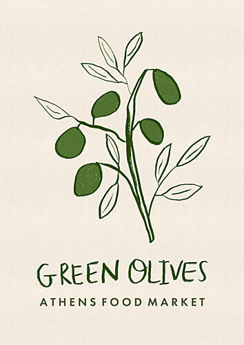 Mediterranean Green Olives Art Print