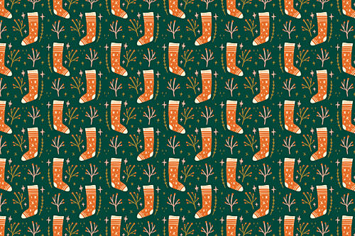 Christmaspatternno03 Art Print