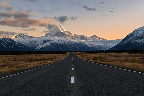 Majestic Mountain Road Art Print