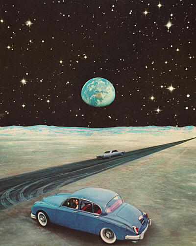 Lunar Pitstop Art Print by Taudalpoi