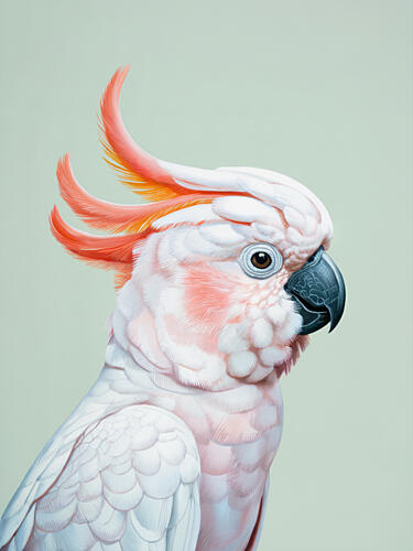 Elegant Pink Cockatoo Art Print