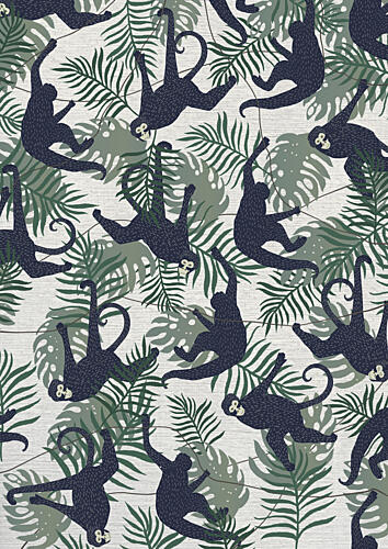 Playful Jungle Monkeys Art Print