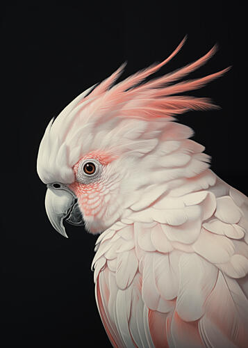 Elegant Pink Cockatoo Art Print