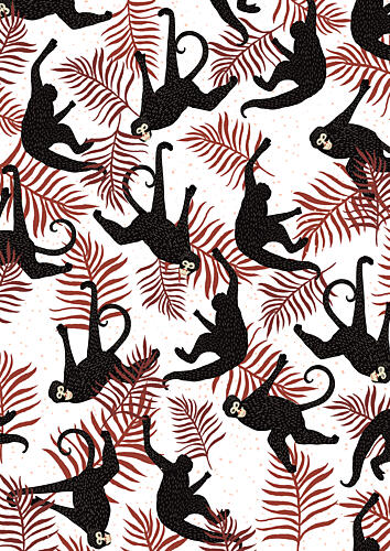 Playful Jungle Monkeys Art Print