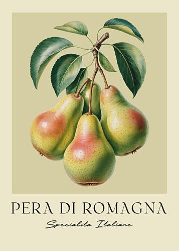 Botanical Pear Branch Art Print