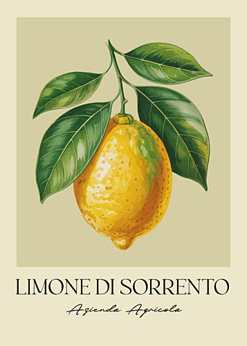 Sorrento Lemon Botanical Art Print
