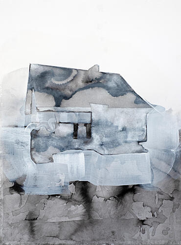 Abstract Grey House Art Print