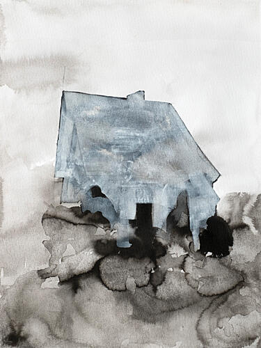 Lone Grey House Art Print