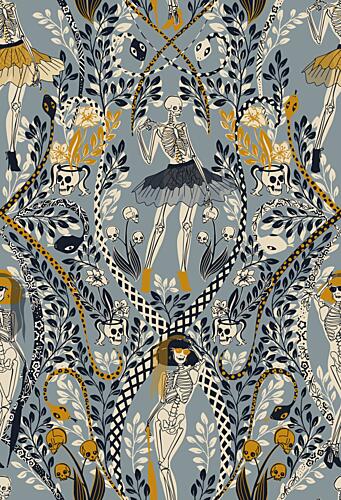 Mystical Skeleton Dance Art Print
