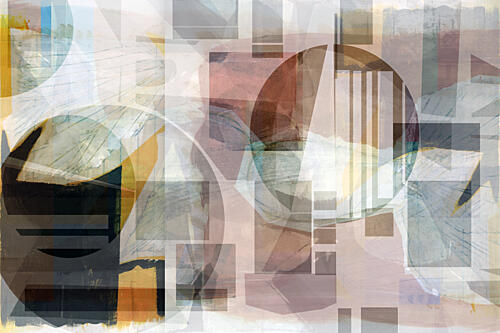 Modern Geometric Layers Art Print by Cartissi