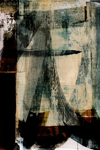 Textured Abstract Shapes Art Print by Cartissi