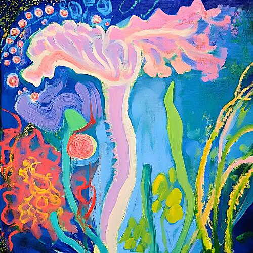 Vibrant Ocean Garden Art Print by Avanesova Elena