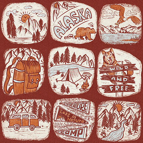 Alaska Wilderness Adventure Art Print