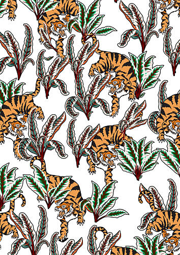 Tropical Tiger Jungle Art Print