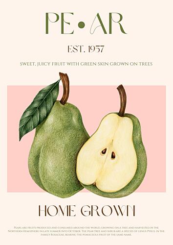 Sweet Green Pears Art Print