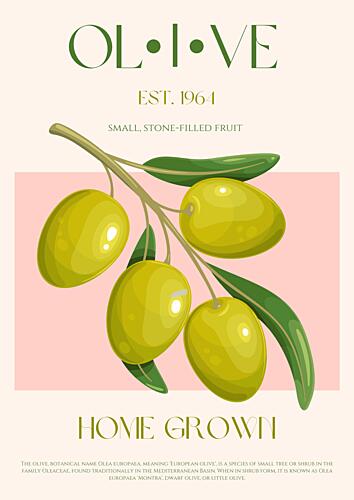 Home Grown Olives Art Print