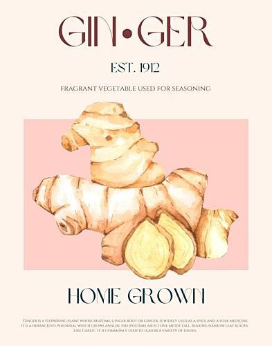 Home Grown Ginger Art Print
