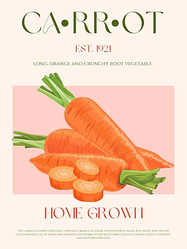 Home Grown Carrots Art Print