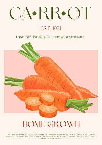 Home Grown Carrots Art Print