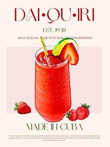 Classic Strawberry Daiquiri Art Print