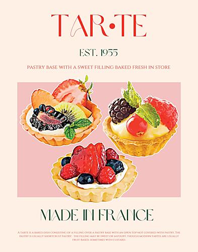 Fresh Fruit Tarts Art Print