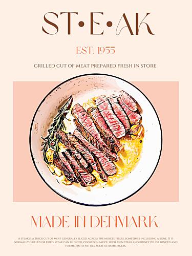Fresh Grilled Steak Art Print