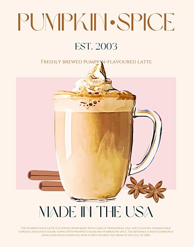 Autumn Spice Latte Art Print by Nazma Khokhar