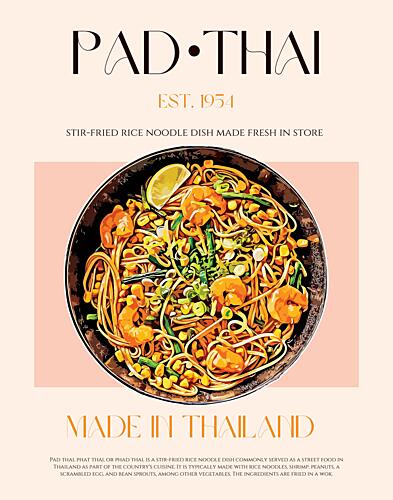 Authentic Pad Thai Art Print by Nazma Khokhar
