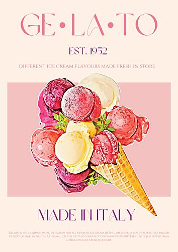 Fresh Italian Gelato Art Print
